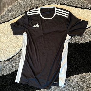 Black and white adidas therma shirt size small.